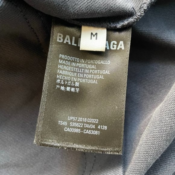 Balenciaga Navy Printed Logo Short Sleeve - Picture 4 of 4